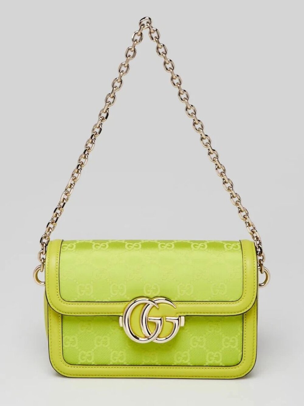 Gucci Firefly Green Canvas/Leather Small Go Shoulder Bag